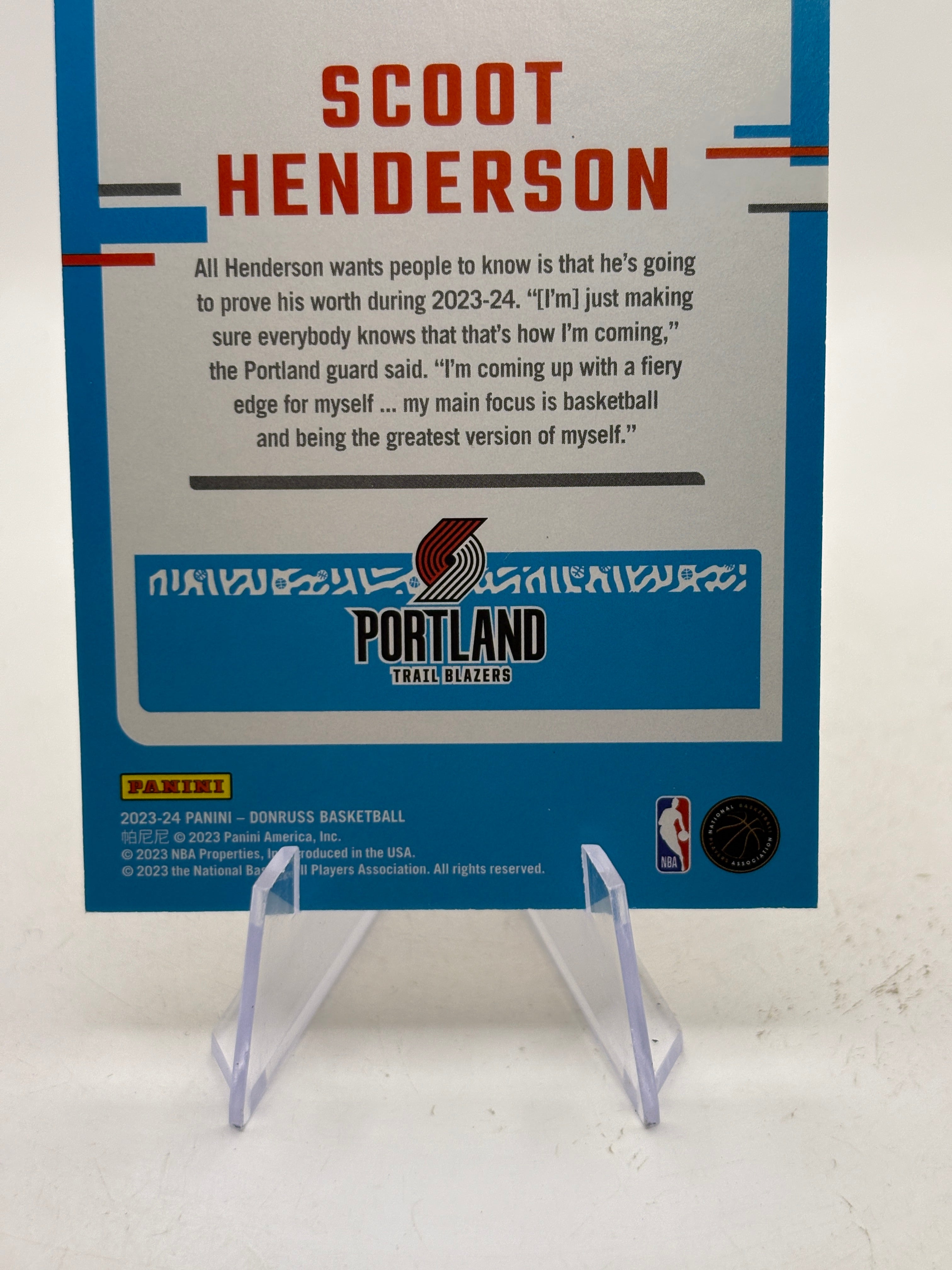 2023-24 Panini Donruss Choice Black Gold #250 Rated Rookie Scoot Henderson /8
